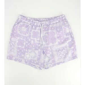 ASOS Lilac Bandana Paisley Swim Trunks